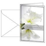 Artikelbild 1 für SIGEL Trauerkarten weiße Amaryllis DS006 DIN A6, 10 St., Artikelnummer 158394