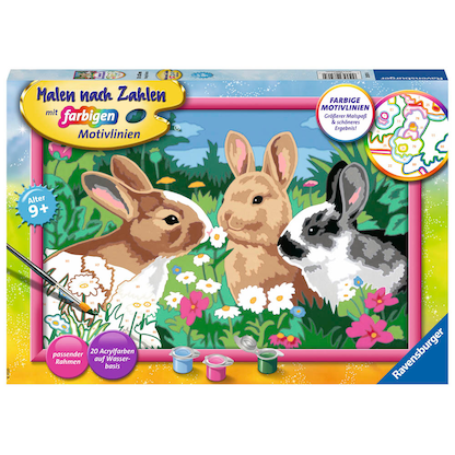 Artikelbild für Ravensburger Malen-nach-Zahlen Putzige Häschen mehrfarbig, Artikelnummer 478022