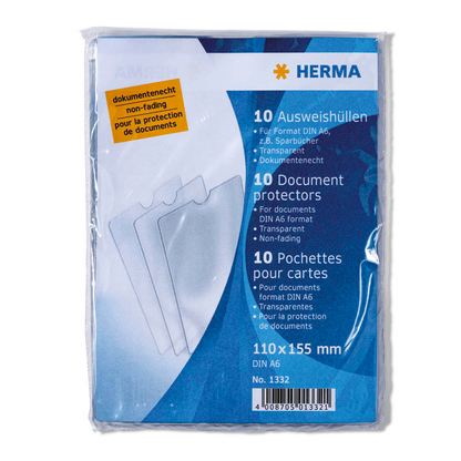 Artikelbild 2 für HERMA Dokumentenhüllen transparent A6, 10 St., Artikelnummer 509374