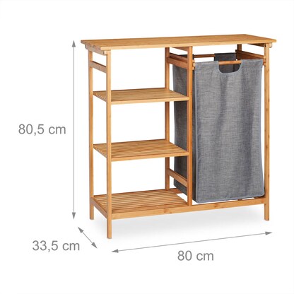 Artikelbild 6 für relaxdays Wäschesortierer hellbraun, grau, 1 St., Artikelnummer 520433