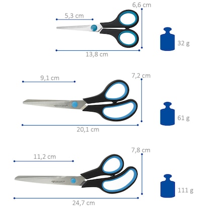 Artikelbild 3 für WESTCOTT Papierscheren-Set Easy Grip, 3 St., Artikelnummer 664581