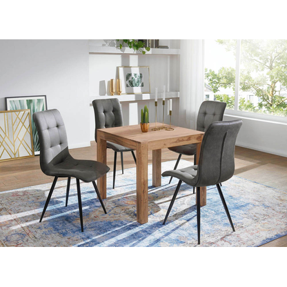 Artikelbild 3 für WOHNLING Esstisch akazie quadratisch, 4-Fuß-Gestell akazie, 80,0 x 80,0 x 76,0 cm, Artikelnummer 904783