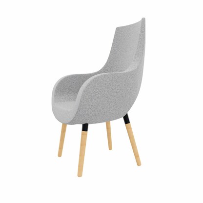 Artikelbild 2 für fm Besuchersessel Pirum hellgrau buche Stoff 71,0 x 74,0 x 102,5 cm, 1 St., Artikelnummer 448096