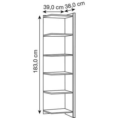 Artikelbild 2 für Kerkmann Aktenregal Yukon weiß 39,0 x 38,0 x 183,0 cm, 1 St., Artikelnummer 346023