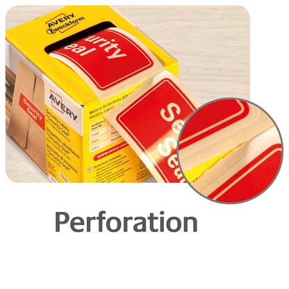 Artikelbild 5 für AVERY Zweckform Sicherheitssiegel 7311 rot »Security Seal« 38,0 x 20,0 mm, 200 Etiketten , Artikelnummer 431945