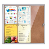 Artikelbild 1 für Showdown® Displays Schaukasten Economy XS Kork silber 6x DIN A4 71,1 x 2,6 x 65,5 cm, 1 St., Artikelnummer 361923