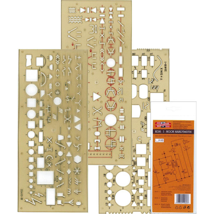 Artikelbild 2 für KOH-I-NOOR Zeichenschablonen-Set Elektro transparent, Artikelnummer 909919