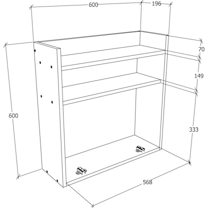 Artikelbild 2 für VCM my office Wandschreibtisch weiß rechteckig, hängend weiß 60,0 x 53,0 cm, Artikelnummer 267579