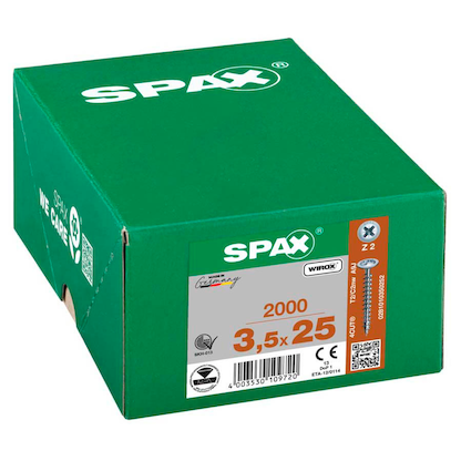 Artikelbild 2 für SPAX® Universalschrauben Z2 Rückwandkopf WIROX 0281010350252 3,5 mm x 25 mm, 2.000 St., Artikelnummer 395789
