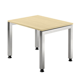 Artikelbild 1 für HAMMERBACHER JS08 höhenverstellbarer Schreibtisch ahorn rechteckig, 4-Fuß-Gestell silber 80,0 x 80,0 cm, Artikelnummer 864210