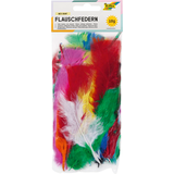 Artikelbild 1 für folia Federn mehrfarbig Flauschfedern bunt 10 g, 1 Pack, Artikelnummer 479632
