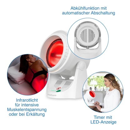 Artikelbild 5 für medisana IR 850 Infrarotlampe weiß 300 Watt, Artikelnummer 508063