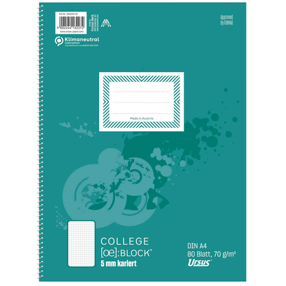 Artikelbild 2 für Ursus Collegeblöcke Kleinformat kariert DIN A5 Innenrand, 10 Blöcke, Artikelnummer 990382