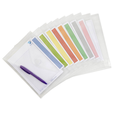 Artikelbild 1 für FolderSys Dokumententaschen Index DIN A5 transparent genarbt 0,20 mm, 10 St., Artikelnummer 449987