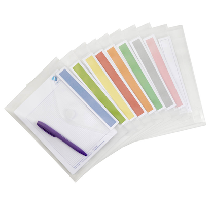 Artikelbild für FolderSys Dokumententaschen Index DIN A5 transparent genarbt 0,20 mm, 10 St., Artikelnummer 449987