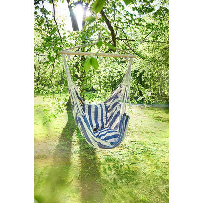 Artikelbild 3 für Garden Pleasure Hängesessel TOBAGO weiß, blau, 1 St., Artikelnummer 542938