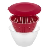 Artikelbild 1 für WESTMARK Schüssel Olympia transparent/rot, 1 Set, Artikelnummer 710812