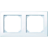 Artikelbild 1 für MERTEN 2-fach Steckdosenrahmen weiß 15,2 x 8,1 cm, 1 St., Artikelnummer 176436
