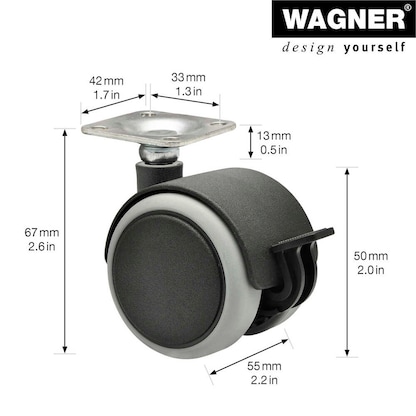 Artikelbild 2 für WAGNER® design yourself Rollen für Schränke und Regale RO 1728, 4 St., Artikelnummer 418578