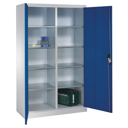 Artikelbild für CP Stahlschrank 8931-311 S10123 lichtgrau, enzianblau 4 Fachböden 120,0 x 50,0 x 195,0 cm, aufgebaut, 1 St., Artikelnummer 415758