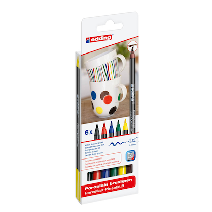 Artikelbild für edding 4200 Porzellanstifte farbsortiert 1,0 - 4,0 mm, 6 St., Artikelnummer 489265