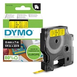 Artikelbild 1 für DYMO Schriftband D1 43618 S0720790, 6 mm, schwarz auf gelb, 1 St., Artikelnummer 591990