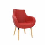 Artikelbild 1 für fm Besuchersessel Pirum rot buche, gebeizt Stoff 71,0 x 72,0 x 87,0 cm, 1 St., Artikelnummer 448169
