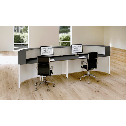 Artikelbild 5 für Kerkmann Empfangstheke Cento 7 für 2 Personen, weiß, anthrazit 360,0 x 80,0 x 110,0 cm, Artikelnummer 592828