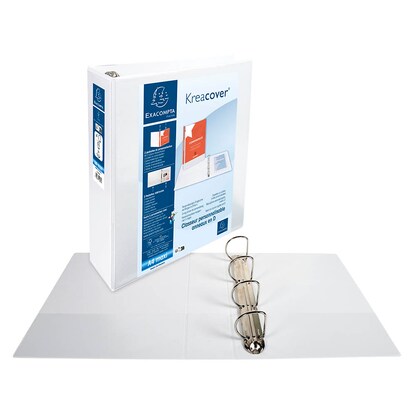 Artikelbild für Exacompta Kreacover Ringbuch 4-Ringe weiß 9,0 cm DIN A4, 1 St., Artikelnummer 681237