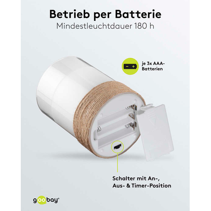 Artikelbild 6 für goobay LED-Kerzen weiß, braun, 3 St., Artikelnummer 725497