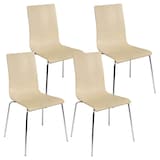 Artikelbild 1 für Nowy Styl Schalenstühle Cafe VII ahorn Holz, 4 St., Artikelnummer 473809