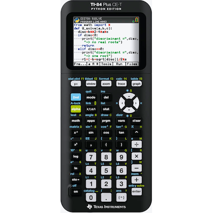 Artikelbild für TEXAS INSTRUMENTS TI-84 Plus CE-T Python Edition Grafikrechner schwarz, Artikelnummer 141467