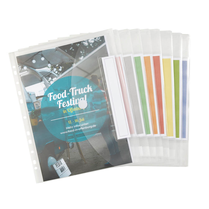 Artikelbild für FolderSys Dokumententaschen Index DIN A4 transparent genarbt 0,20 mm, 10 St., Artikelnummer 450039