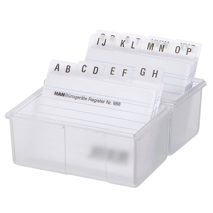 Artikelbild 4 für HAN A8 Karteikasten DIN A8 für 200 Karteikarten transparent mit Deckel, Artikelnummer 884882