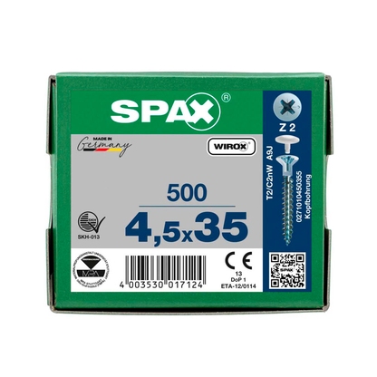 Artikelbild 6 für SPAX® Universalschrauben Z2 Senkkopf WIROX 0271010450355 4,5 mm x 35 mm, 500 St., Artikelnummer 394797