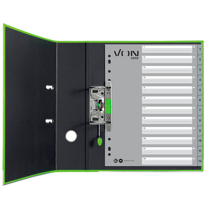 Artikelbild 3 für VON LEITZ Register DIN A4 Überbreite 1-12 grau-weiß 12-teilig, 1 Satz, Artikelnummer 635819