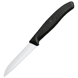 Artikelbild 1 für VICTORINOX Küchenmesser silber, schwarz glänzend, poliert, Klinge: 8,0 cm, 1 St., Artikelnummer 373047
