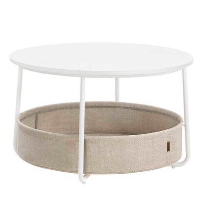 Artikelbild für VASAGLE Couchtisch rund Spanplatte beige, weiß 75,0 x 75,0 x 45,0 cm, 1 St., Artikelnummer 760221