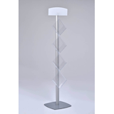 Artikelbild 1 für update displays Prospektständer silber DIN A4 4 Fächer 45,0 x 45,0 x 192,0 cm, 1 St., Artikelnummer 563458