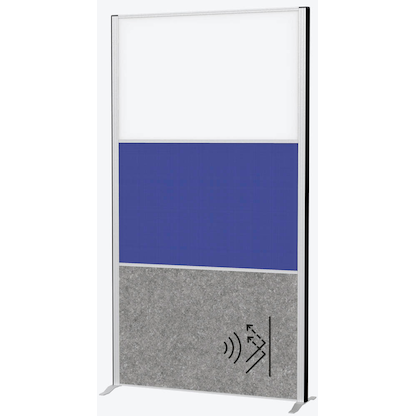 Artikelbild 2 für MAUL Akustik-Trennwand MAULconnecto 9651695, blau, dunkelgrau, weiß 100,0 x 182,0 cm, 1 St., Artikelnummer 156798