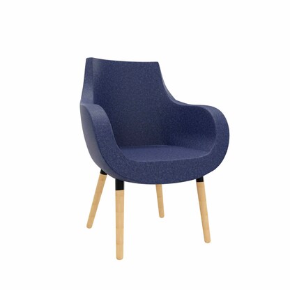 Artikelbild für fm Besuchersessel Pirum dunkelblau buche, gebeizt Stoff 71,0 x 72,0 x 87,0 cm, 1 St., Artikelnummer 448157