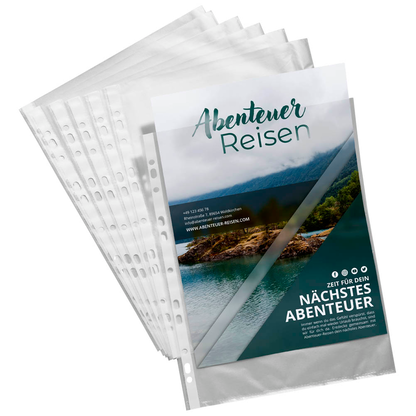 Artikelbild für Gera-Folien Prospekthüllen DIN A4 transparent genarbt 0,05 mm, 100 St., Artikelnummer 540112