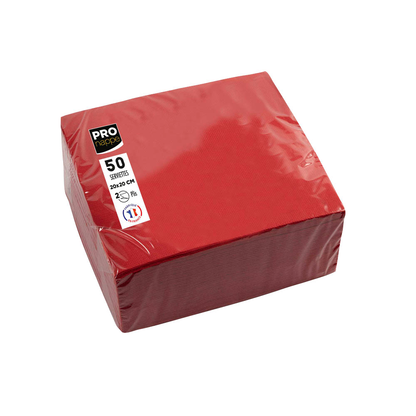 Artikelbild für PROnappe Servietten rot 2-lagig 20,0 x 20,0 cm, 50 St., Artikelnummer 361299