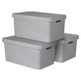 Artikelbild 1 für curver INFINITY Aufbewahrungsboxen-Set grau, 3 St., Artikelnummer 744486