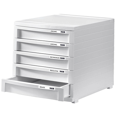 Artikelbild 2 für HAN Schubladenbox Contur weiß 1505-12D, DIN B4 mit 5 Schubladen, 1 St., Artikelnummer 661704