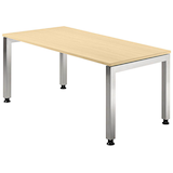 Artikelbild 1 für HAMMERBACHER JS16 höhenverstellbarer Schreibtisch ahorn rechteckig, 4-Fuß-Gestell silber 160,0 x 80,0 cm, Artikelnummer 864239