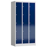 Artikelbild 1 für ClassiX Schließfachschrank enzianblau, lichtgrau X-520531, 15 Schließfächer 87,0 x 50,0 x 180,0 cm, Artikelnummer 188027