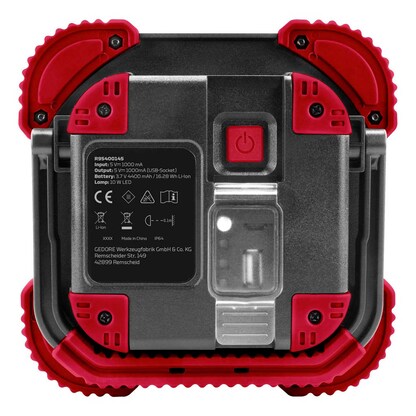 Artikelbild 4 für GEDOREred R95400145 LED Akku-Baustrahler rot, schwarz, Artikelnummer 336473