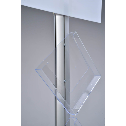 Artikelbild 2 für update displays Prospektständer silber DIN A4 4 Fächer 45,0 x 45,0 x 192,0 cm, 1 St., Artikelnummer 563458