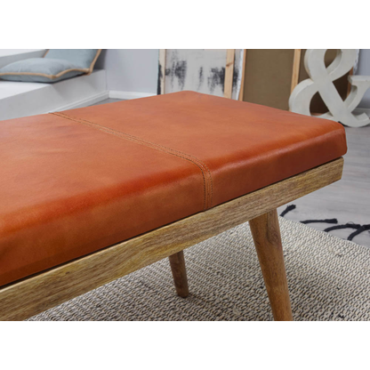 Artikelbild 4 für WOHNLING Sitzbank WL5.322 braun Leder 100,0 cm, Artikelnummer 545234